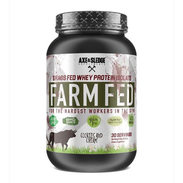 AXE & SLEDGE FARM FED GRASS FED WHEY PROTEIN ISOLATE 30 SERVINGS