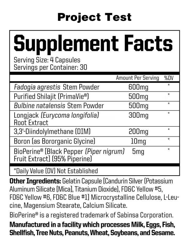 ANABOLIC WARFARE PROJECT TEST 120 CAPSULES - Image 2
