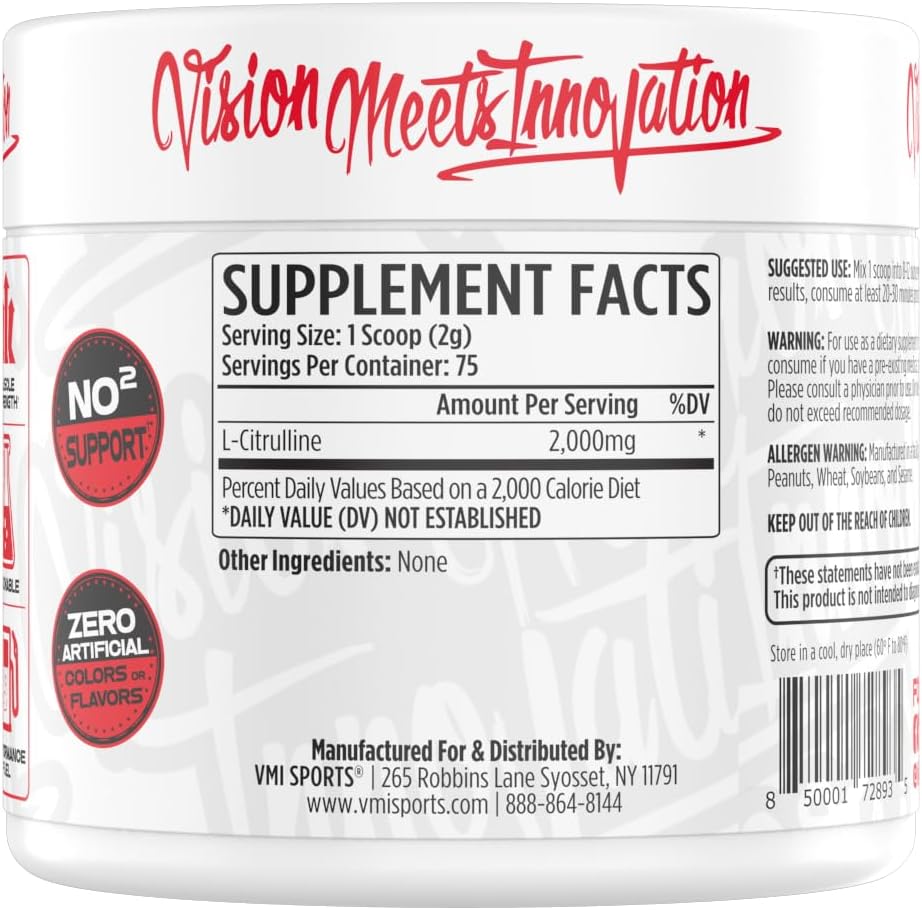 Vmi Sports Citrulline 75 Servings Unflavored - Image 3